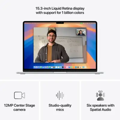 Apple - MacBook Air 15-inch Apple M4 chip Built for Apple Intelligence - 16GB Memory - 256GB SSD - Silver