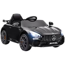 Ropilly - 12V Mercedes-Benz AMG GTR Ride On Car Black Kids Electric Car with Remote Control