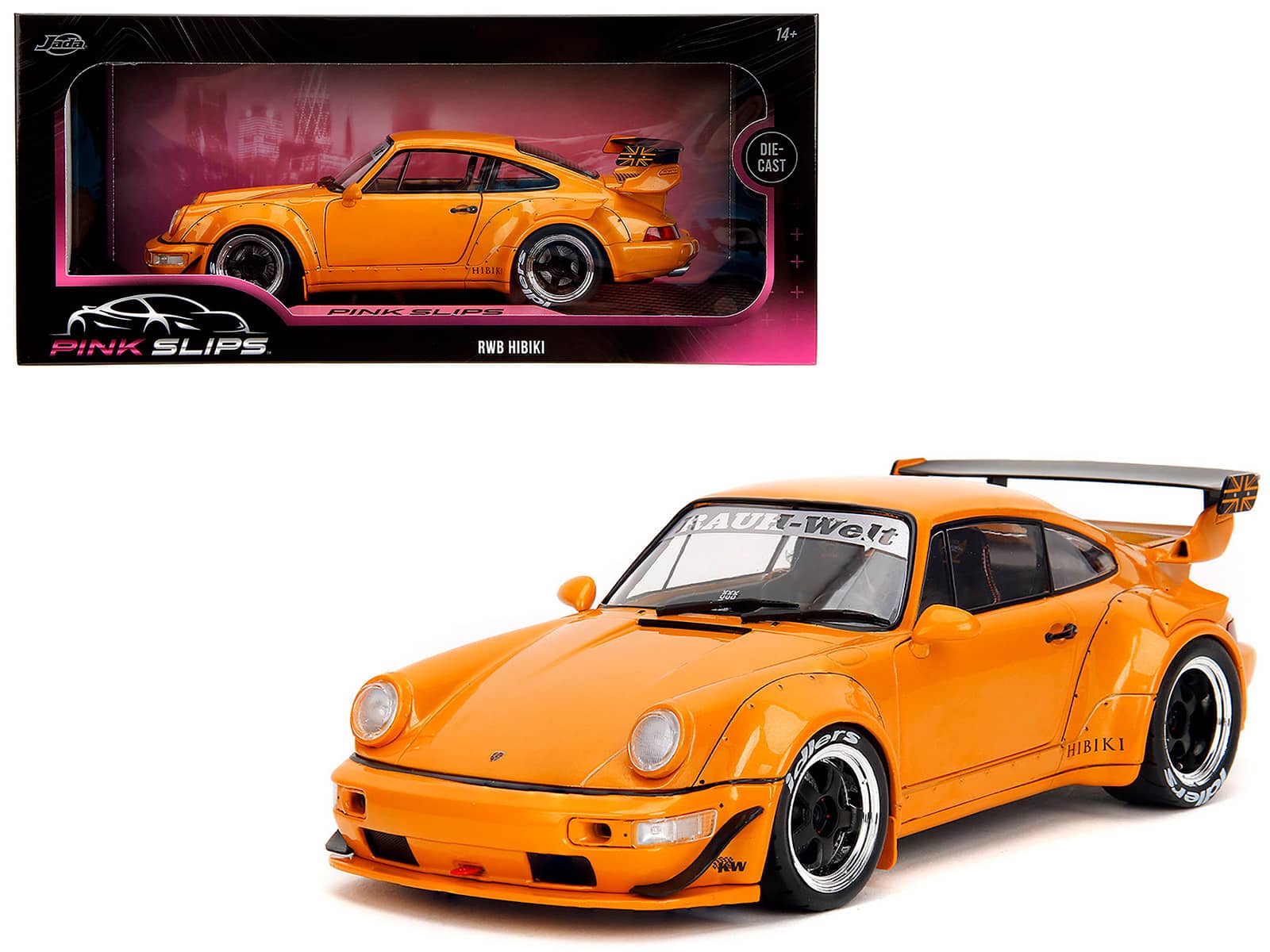 "RWB Bodykit ""Hibiki"" Orange Metallic ""Pink Slips"" Series 1/18 Diecast Model Car by Jada" price history on PriceWatchPro