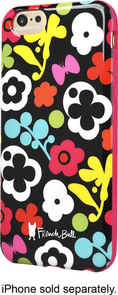 Front. French Bull - Soft Shell Case for Apple® iPhone® 6 - Multi-Crush Black.