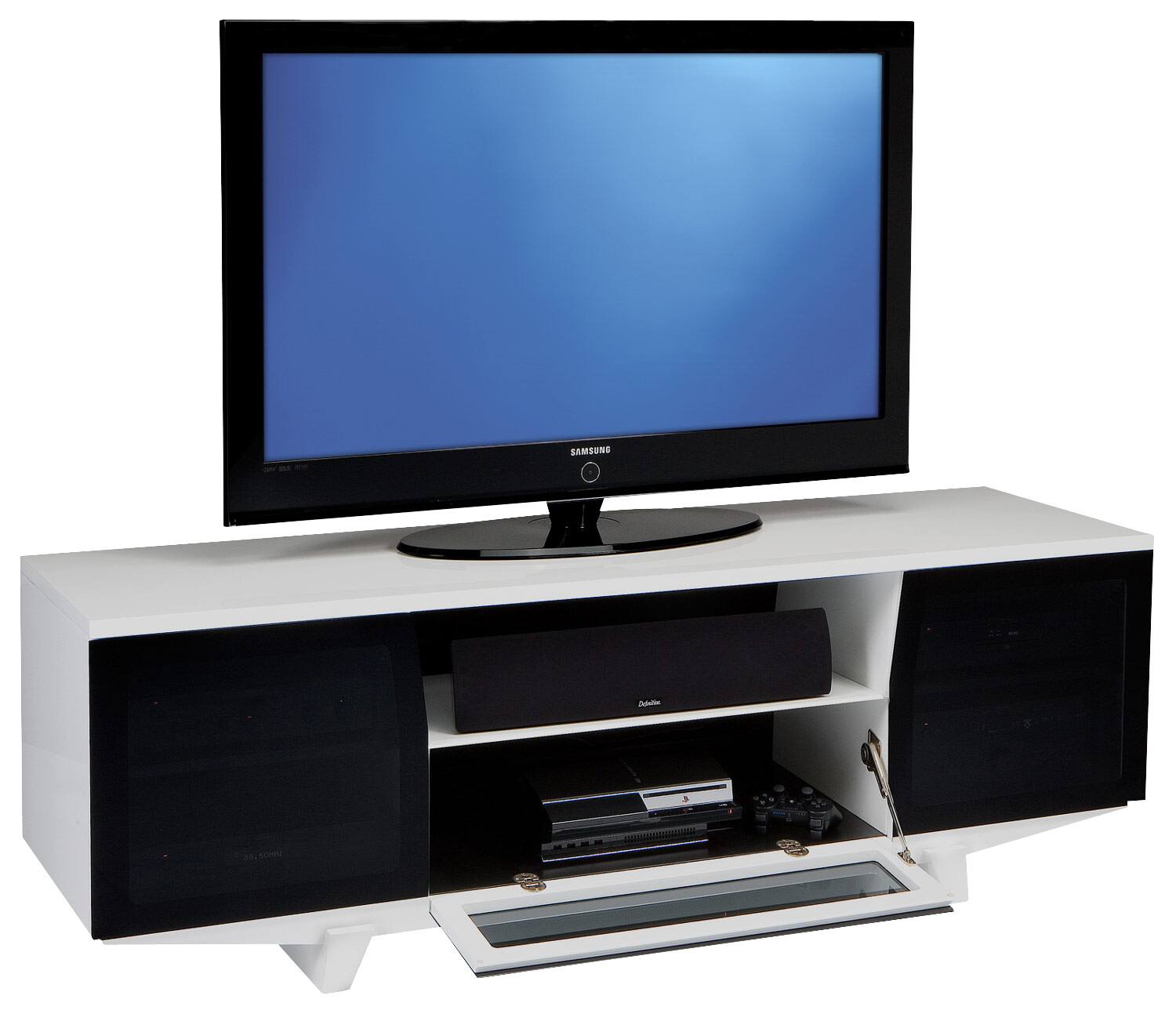 Best Buy BDI Marina TV Stand for FlatPanel TVs Up to 75" White 87292W