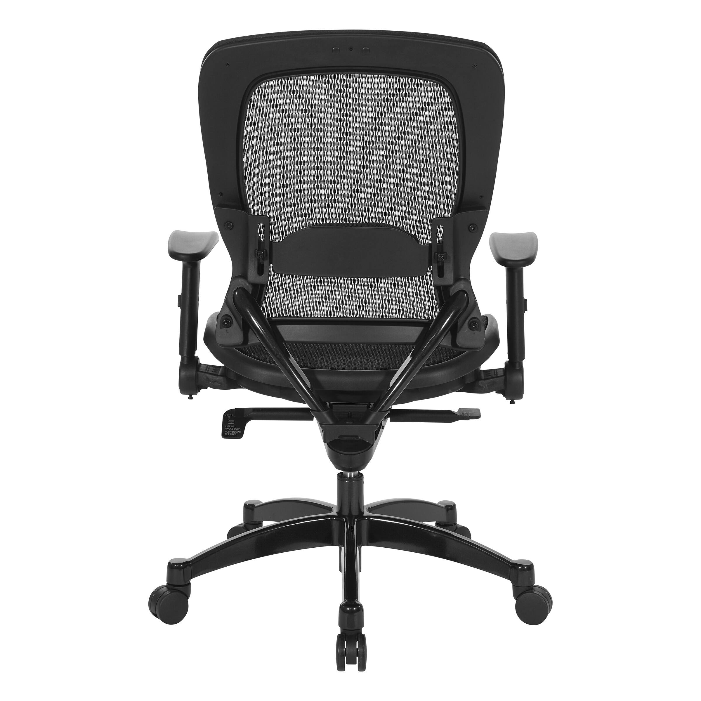 Alt View 12. OSP Home Furnishings - Manager's Black Breathable Mesh - Black.