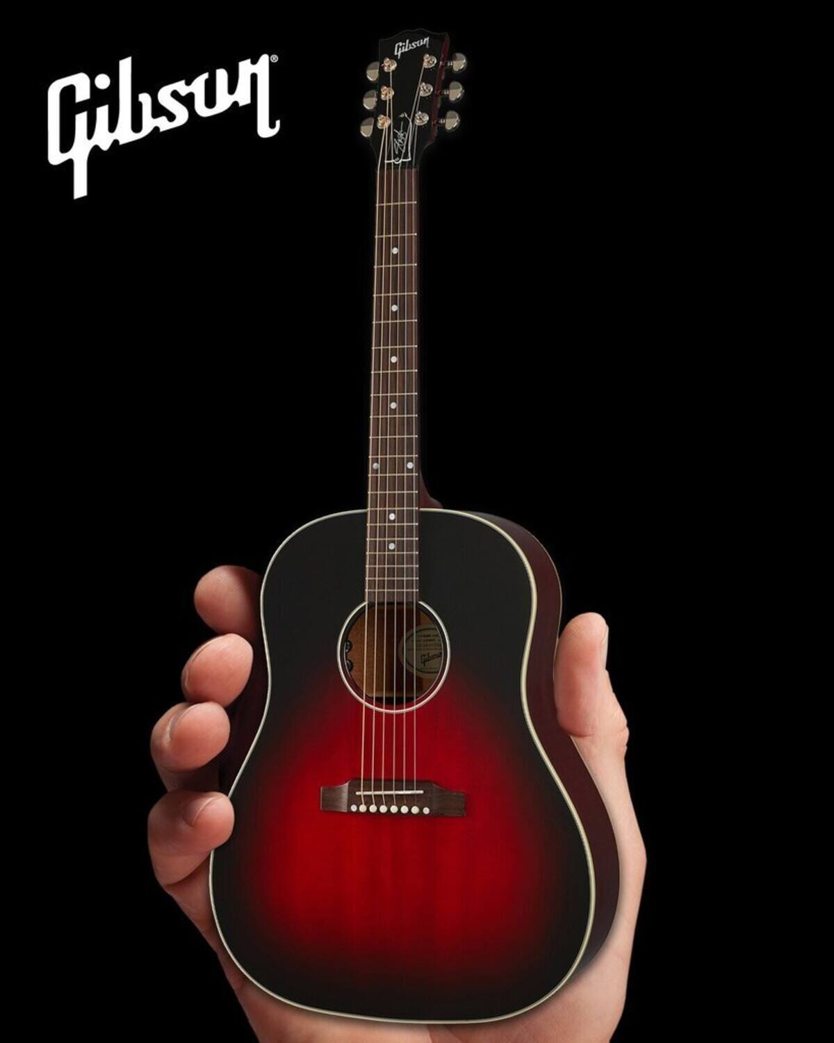 Slash - Axe Heaven Slash Gibson J-45 Ltd Edition Vermillion Burst Mini Acoustic Guitar Replica - Collectibles
