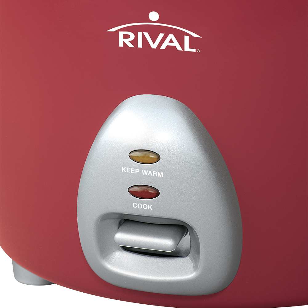 RC61 Rival 6-Cup Rice Cooker with Steamer Basket Red 