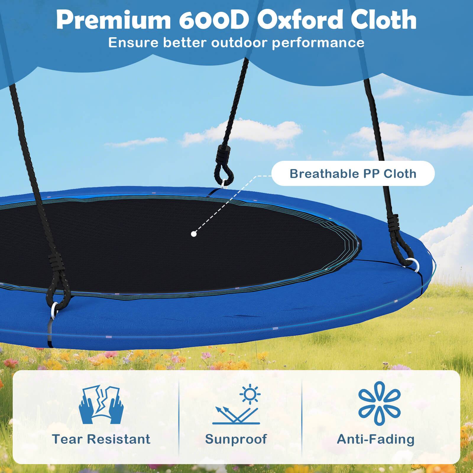 Premium 600D Oxford Cloth  
Ensure better outdoor performance  

Breathable PP Cloth  

Tear Resistant  
Sunproof  
Anti-Fading