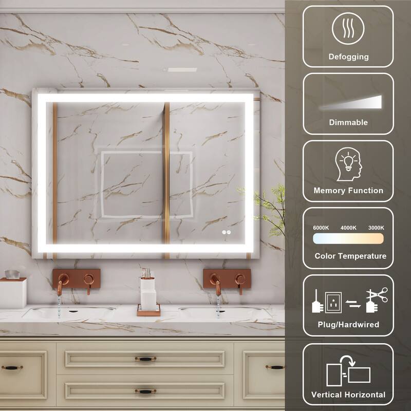 Defogging  
Dimmable  
Memory Function  
Color Temperature: 6000K, 4000K, 3000K  
Plug/Hardwired  
Vertical Horizontal