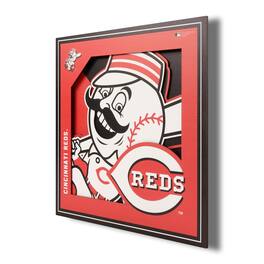 YouTheFan - Cincinnati Reds 12'' x 12'' 3D Logo Wall Art - Multicolor