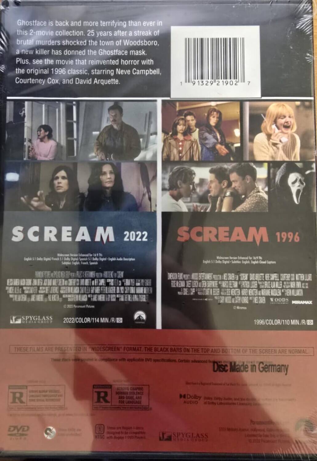 Alt View 1. Scream: 2 Movie Collection   - DVD.