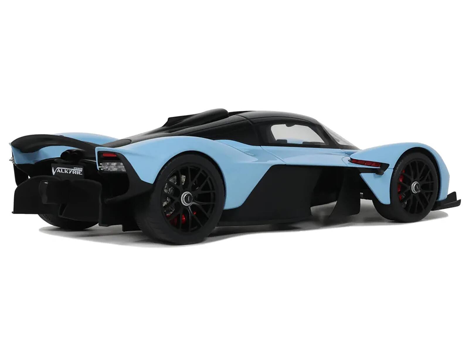 Back. GT Spirit - 2023 Aston Martin Valkyrie Light Blue with Black Top 1/18 Model Car by GT Spirit - Light Blue with Black.