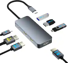 N 3.0 USB 2.0 USB 2.0 USB-C 2.0 PD 5 4K 4 DP 4K HDMI 4K