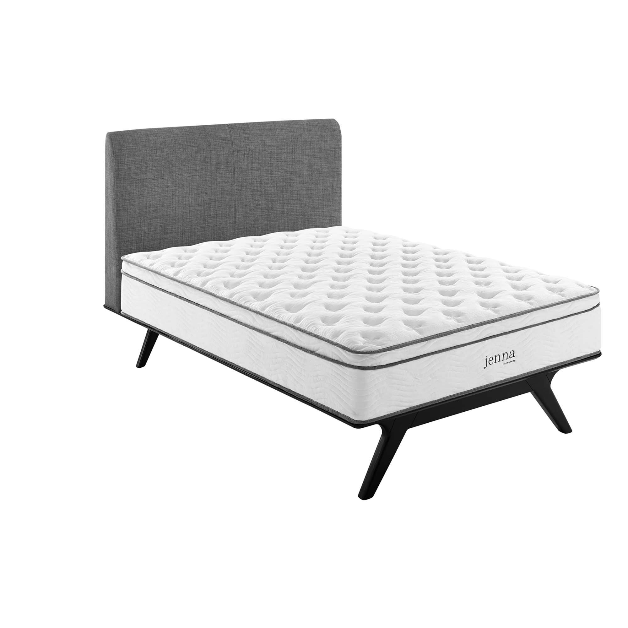 Alt View 9. Modway - Jenna 14" Innerspring and Foam Queen Mattress by Modway - White.