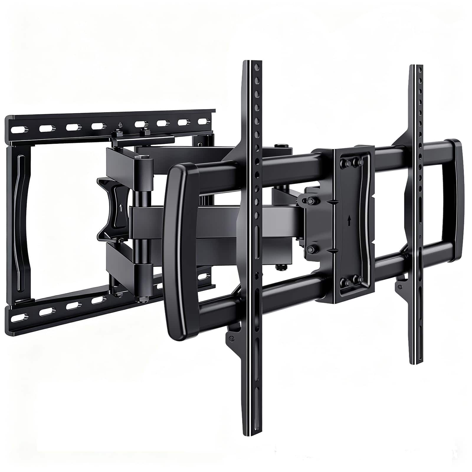 Dazzed Corner - Full Motion TV Wall Mount for 32‑85" TVs, Dual Articulating Arms, Tilt Swivel Extension Leveling - Black