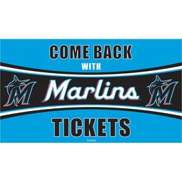 Evergreen Enterprises - Miami Marlins 28" x 16" Come Back With Tickets Indoor/Outdoor Trapper Mat - Multicolor