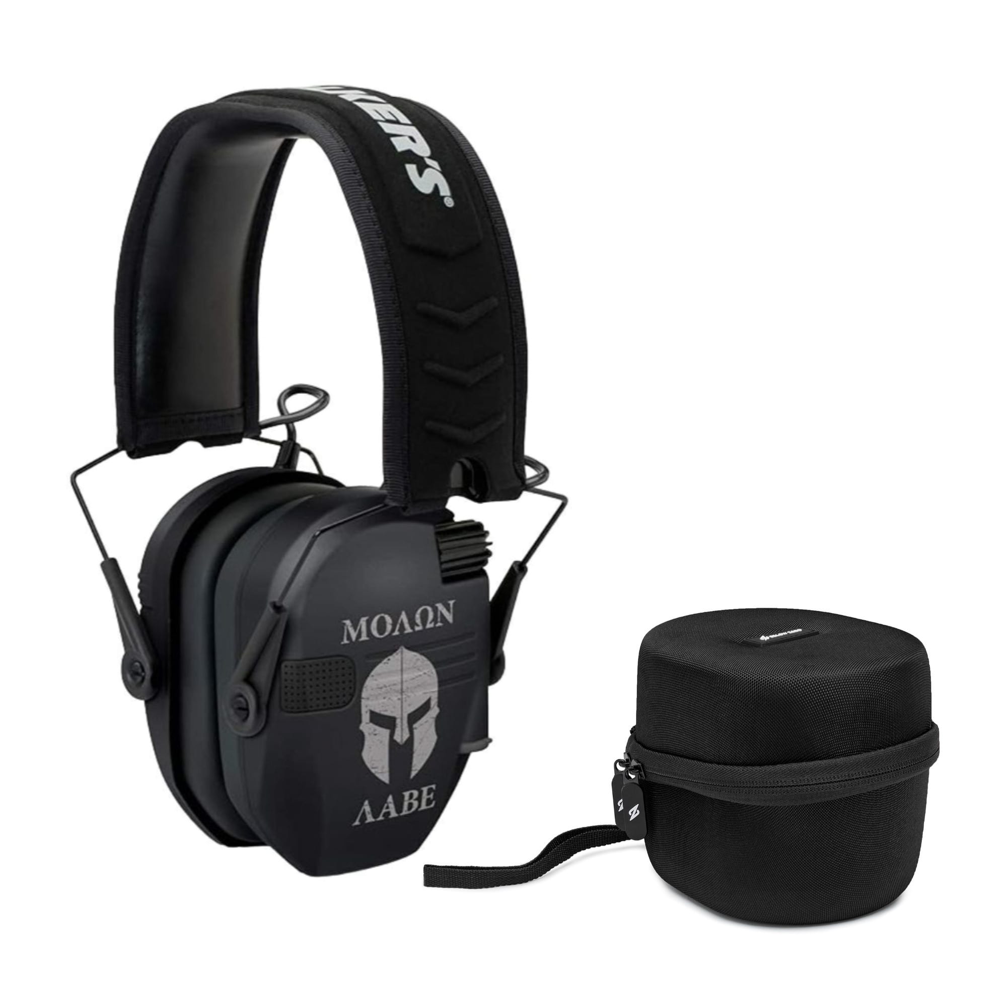 Walker’s - Walkers Razor Ear Molon Muffs and Hearing Protection Case Bundle - Black