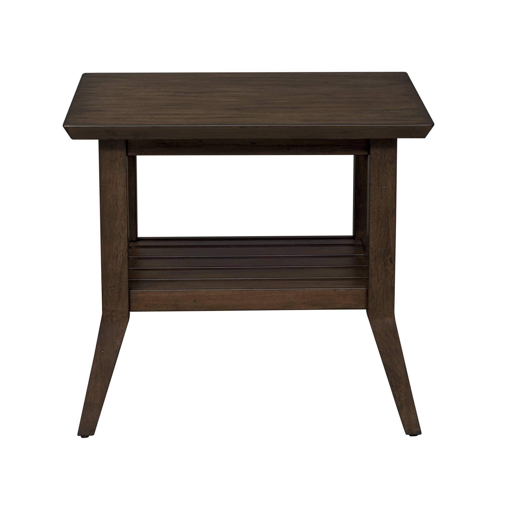 Back. Liberty Furniture Industries - Ventura Blvd Rectangular End Table in Bronze Spice - Brown.