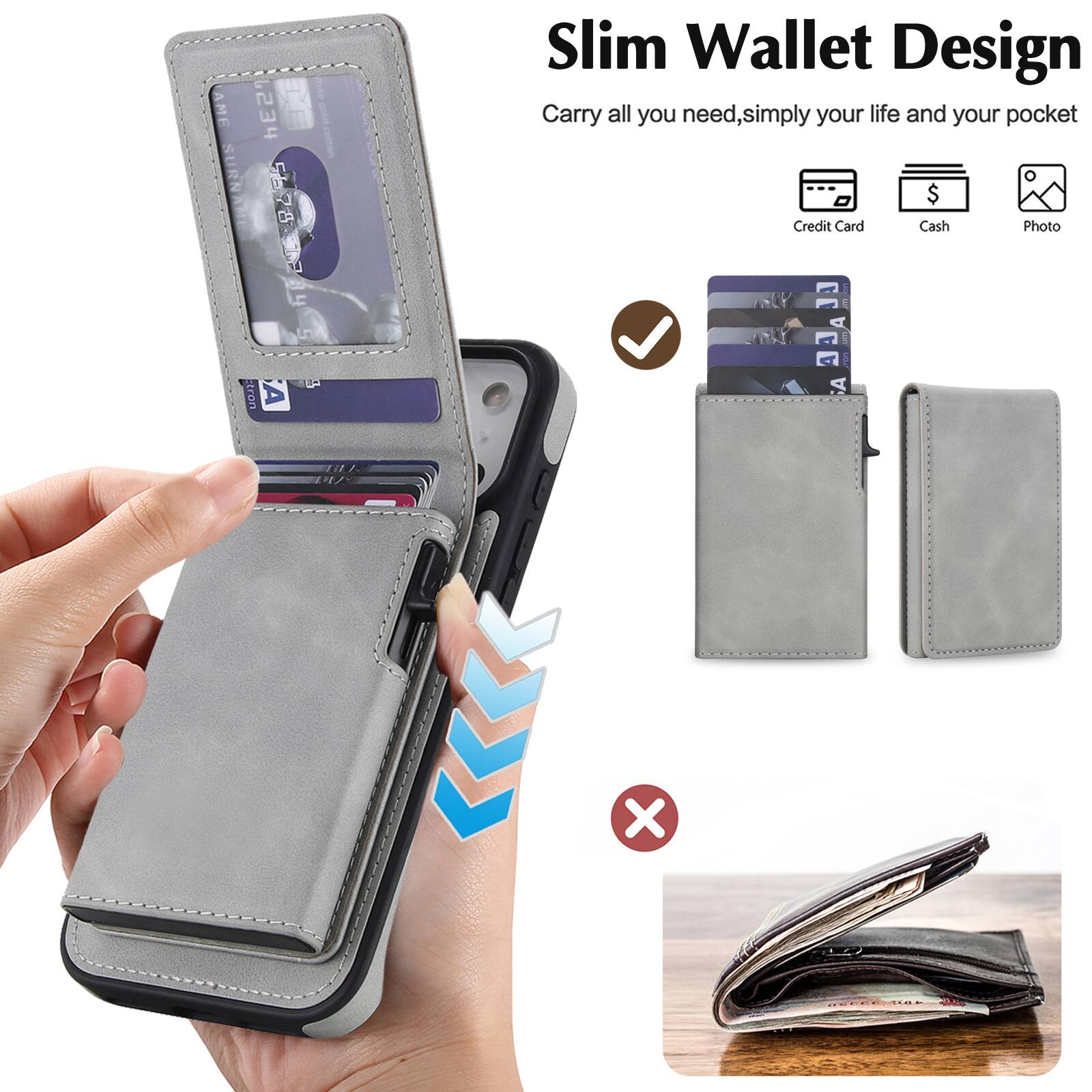 Slim Wallet Design  
Carry all you need, simply your life and your pocket  

Credit Card  
Cash  
Photo