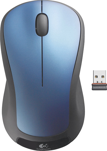 Logitech - M310 Wireless Optical Mouse - Peacock Blue - Larger Front