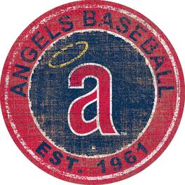 Fan Creations - Los Angeles Angels 24'' Round Heritage Logo Sign - Multicolor