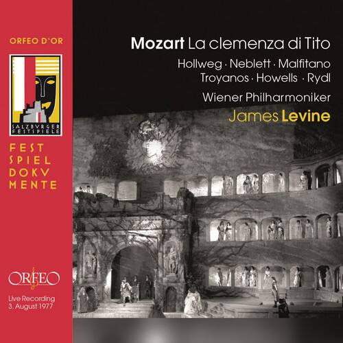 ORFEO D'OR  
SALZBURGER FESTSPIELE  
FESTSPIEL DOKUMENTE  

Mozart La clemenza di Tito  
Hollweg - Neblett - Malfitano - Troyanos - Howells - Rydl  
Wiener Philharmoniker  
James Levine  

Live Recording  
3. August 1977