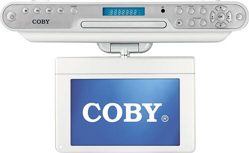 Front Standard. Coby - Under-the-Cabinet DVD Player with 10" Widescreen TFT Display - Silver.