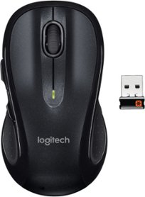Logitech – M510 Wireless Laser Mouse – Silver/Black
