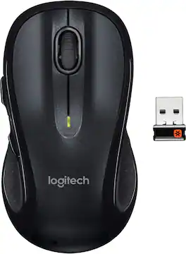 Logitech - M510 Wireless Optical Ambidextrous Mouse - Wireless - Silver/Black