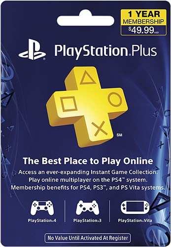 Buscar gastar cuatro veces Best Buy: Sony PlayStation Plus 12-Month Membership PS PLUS 12MO - $49.99
