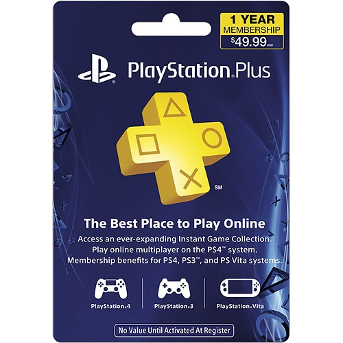 Sony - PlayStation Plus 12-Month Membership - Larger Front