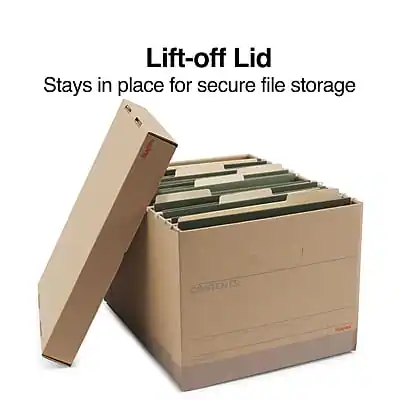 Staples Medium Duty File Box, Lift Off Lid, Letter/Legal, 12/Carton ...