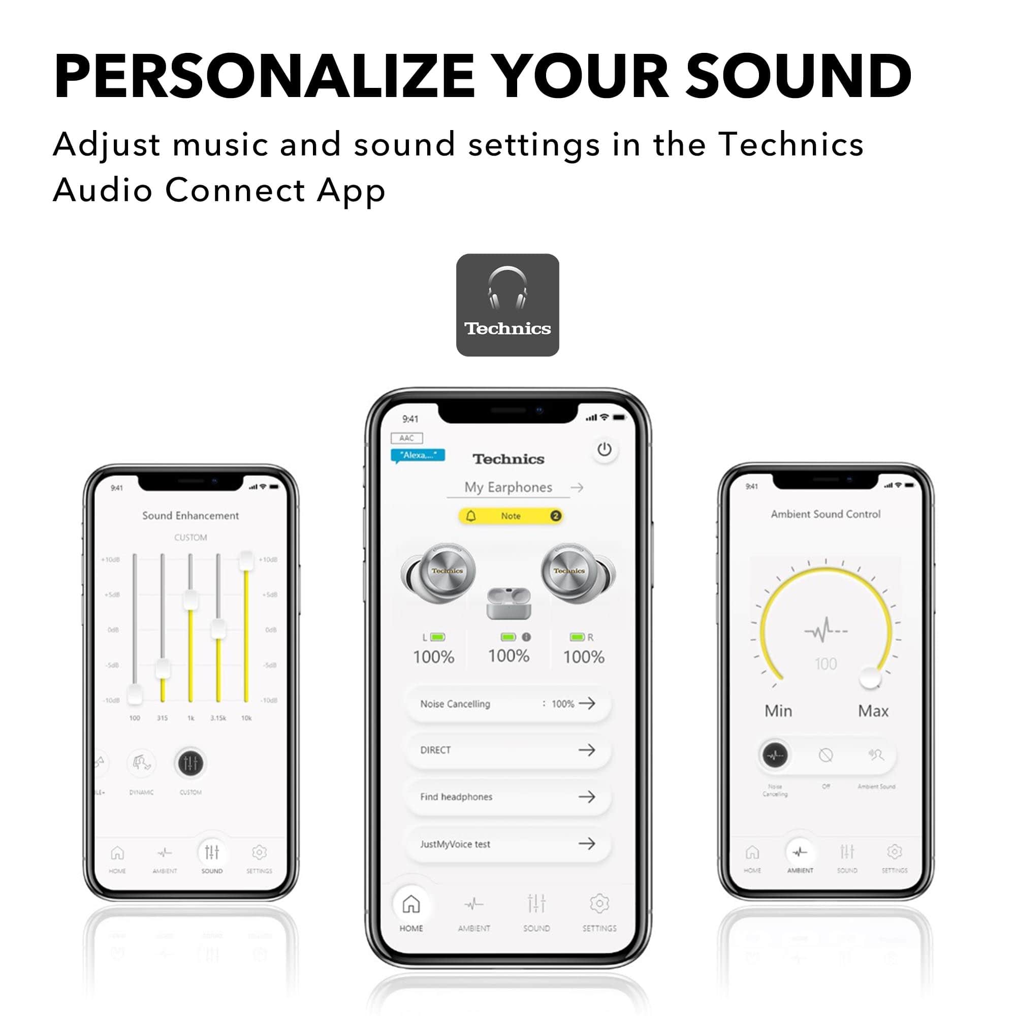 Personalize Your Sound: Adjust music and sound settings in the Technics Audio Connect App. Technics 941 AAL AL. My Earphones. Sound Enhancement. Note 2. Ambient Sound Control. Custom. 100% 100% 100% 100% 100% 100% 100% 100% 100% 100% 100% 100% 100% 100% 100% 100% 100% 100% 100% 100% 100% 100% 100% 100% 100% 100% 100% 100% 100% 100% 100% 100% 100% 100% 100% 100% 100% 100% 100% 100% 100% 100% 100% 100% 100% 100% 100% 100% 100% 100% 100% 100% 100% 100% 100% 100% 100% 100% 100% 100% 100% 100% 100% 100% 100% 100% 100% 100% 100% 100% 100% 100% 100% 100% 100% 100% 100% 100% 100% 100% 100% 100% 100% 100% 100% 100% 100% 100% 100% 100% 100% 100% 1