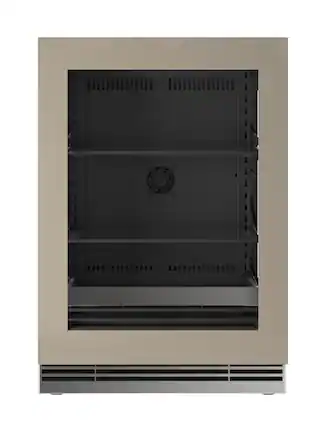 Front. U-Line - U-Line 24"W. 5.1 Cu.Ft. Built-In Panel Ready w. Glass Compact Beverage Center - Panel Ready.
