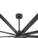 Alt View 8. Breezary - 84 Inch Great Ceiling Fan with Remote Control, 9 Reversible Plywood Blades, DC Motor, 3 Downrods, Light/No Light Options - Black (Without Light).