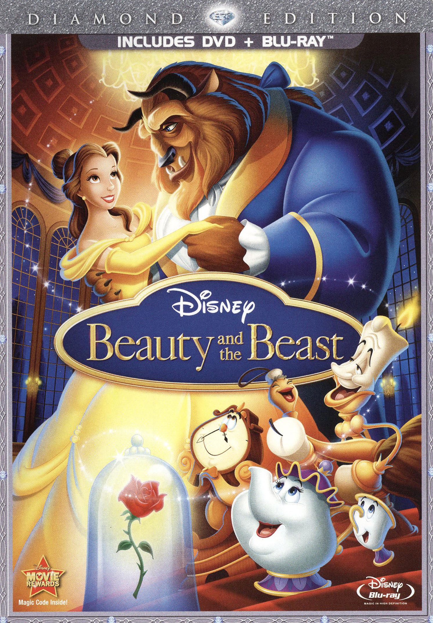 Beauty and The Beast - Disney100 Edition Walmart Exclusive (Blu-ray + DVD +  Digital Code)