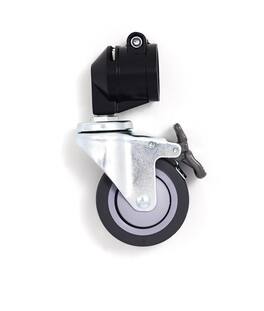 Gibraltar Hardware - T-Leg Drum Rack Caster, Heavy-Duty 3-Inch Wheel with Brake for Mobile Drum Rack Setups, All-Metal Construction