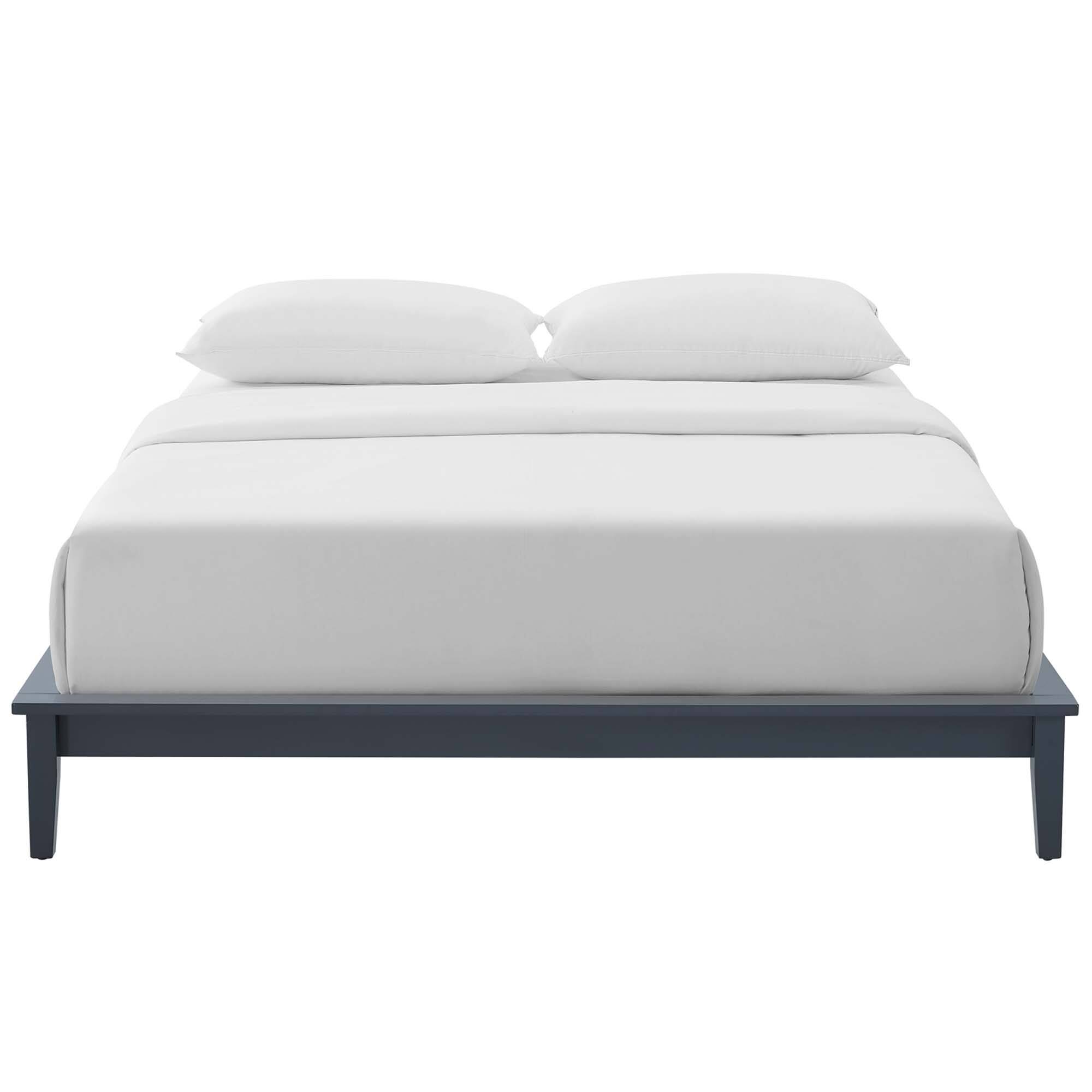 Alt View 1. Modway - Juniper Channel Tufted Performance Velvet Twin Platform Bed - Blue.