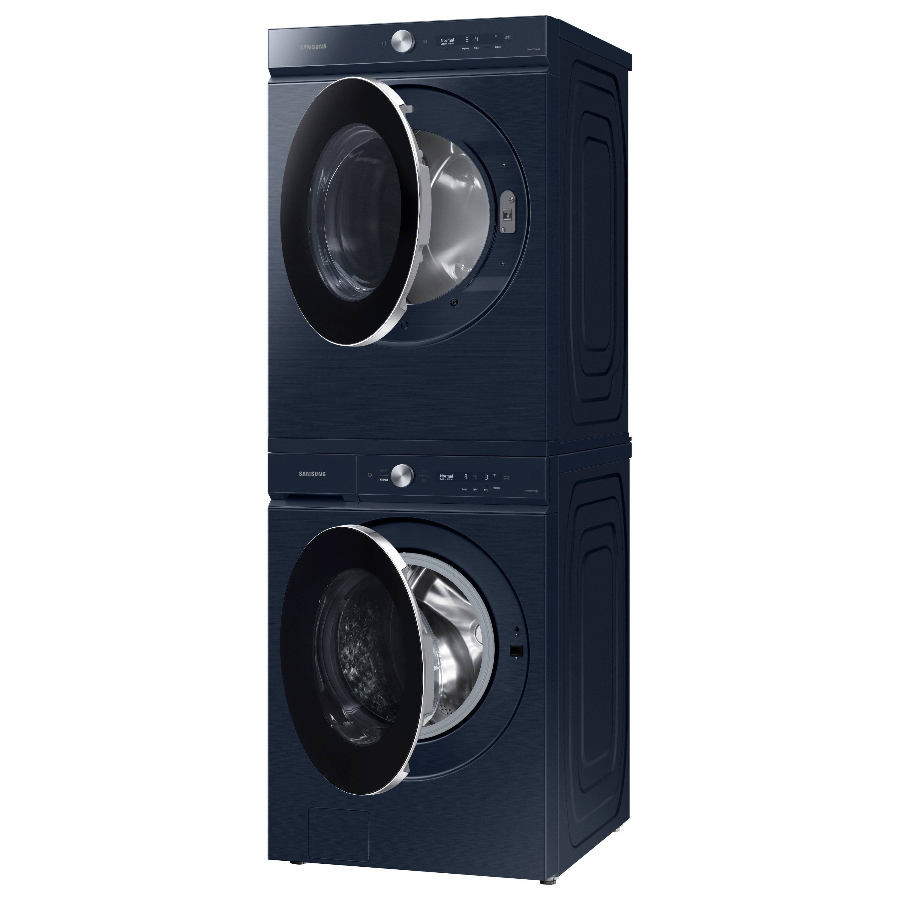 Alt View 19. Samsung - Open Box BESPOKE 7.6 Cu. Ft. Stackable Smart Gas Dryer with Steam and AI Optimal Dry - Brushed Navy.