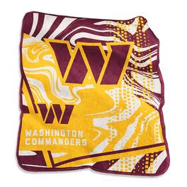 Logo Brands - Washington Commanders 50" x 60" Swirl Raschel Throw Blanket - Multicolor