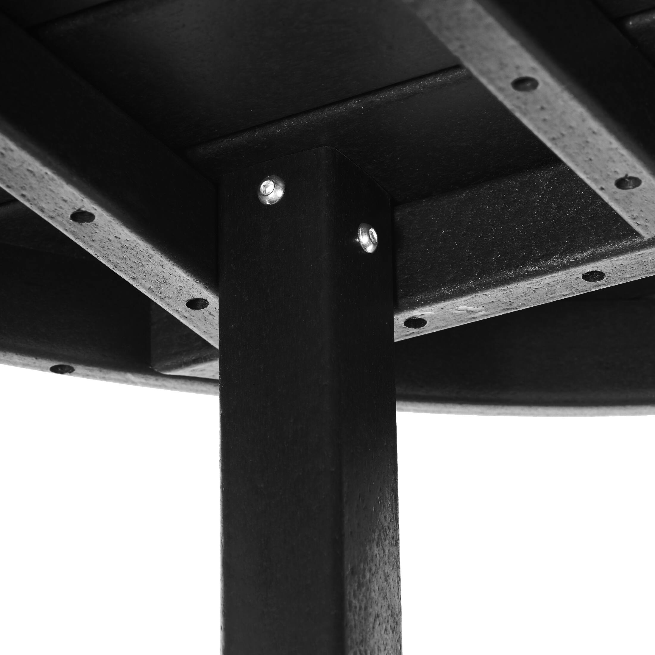 Alt View 2. WestinTrends - WestinTrends Malibu Kids Outdoor Patio Furniture HDPE 38" Wide Round Dining Table - Black.