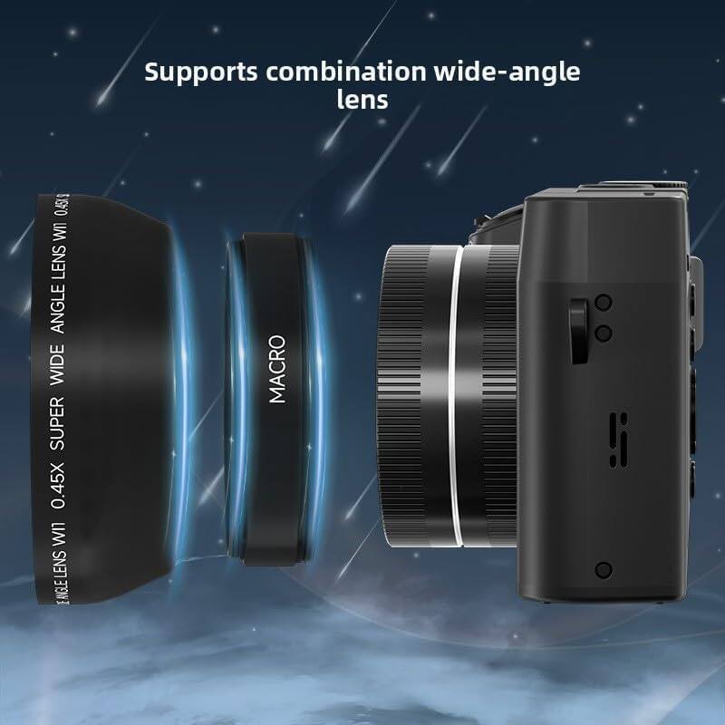 Supports combination wide-angle lens  
0.45X WIDE LENS ANGLE WIDE SUPER  
0.45X WI1 LENS ANGLE MACRO