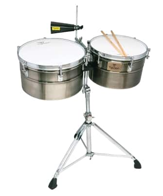 "Tycoon Percussion - 14"" & 15"" Timbales, 8.5"" Deep Stainless Steel Shells, Includes Height-Adjustable Tilting Stand" price history on PriceWatchPro