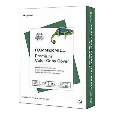 HAMMERMILL
Premium Color Copy Cover
Perfect for important documents.
Le choix idéal pour les documents importants.
Perfecto para documentos importantes.
100 sheets
271 g/m²
250 sheets
216 g/m²
8½ x 11 inches
216 x 279 mm
Makes your work look better!