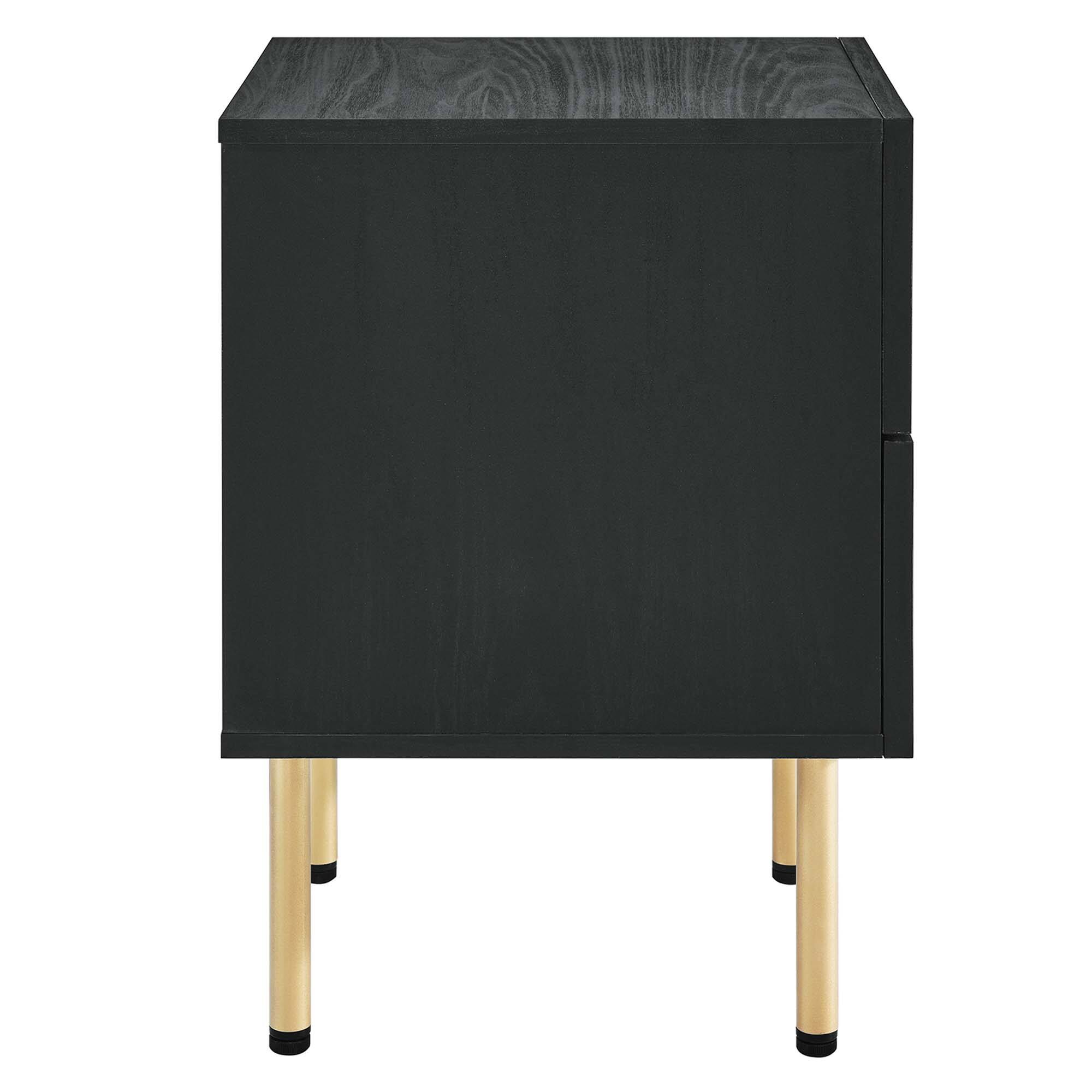 Alt View 1. Modway - Chaucer 2-Drawer Nightstand by Modway - Black.