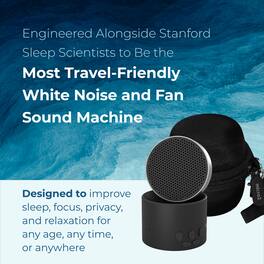 Adaptive Sound Technologies - LectroFan Micro2 & Carrying Case for LectroFan Micro2 - Portable Bluetooth Speaker - Black Sound Machine