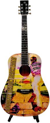 PopMarket - Elton John - The Mini Axe - Elton John - Goodbye Yellow Brick Road Mini Guitar Replica Collectible - COLLECTIBLES - Multicolor