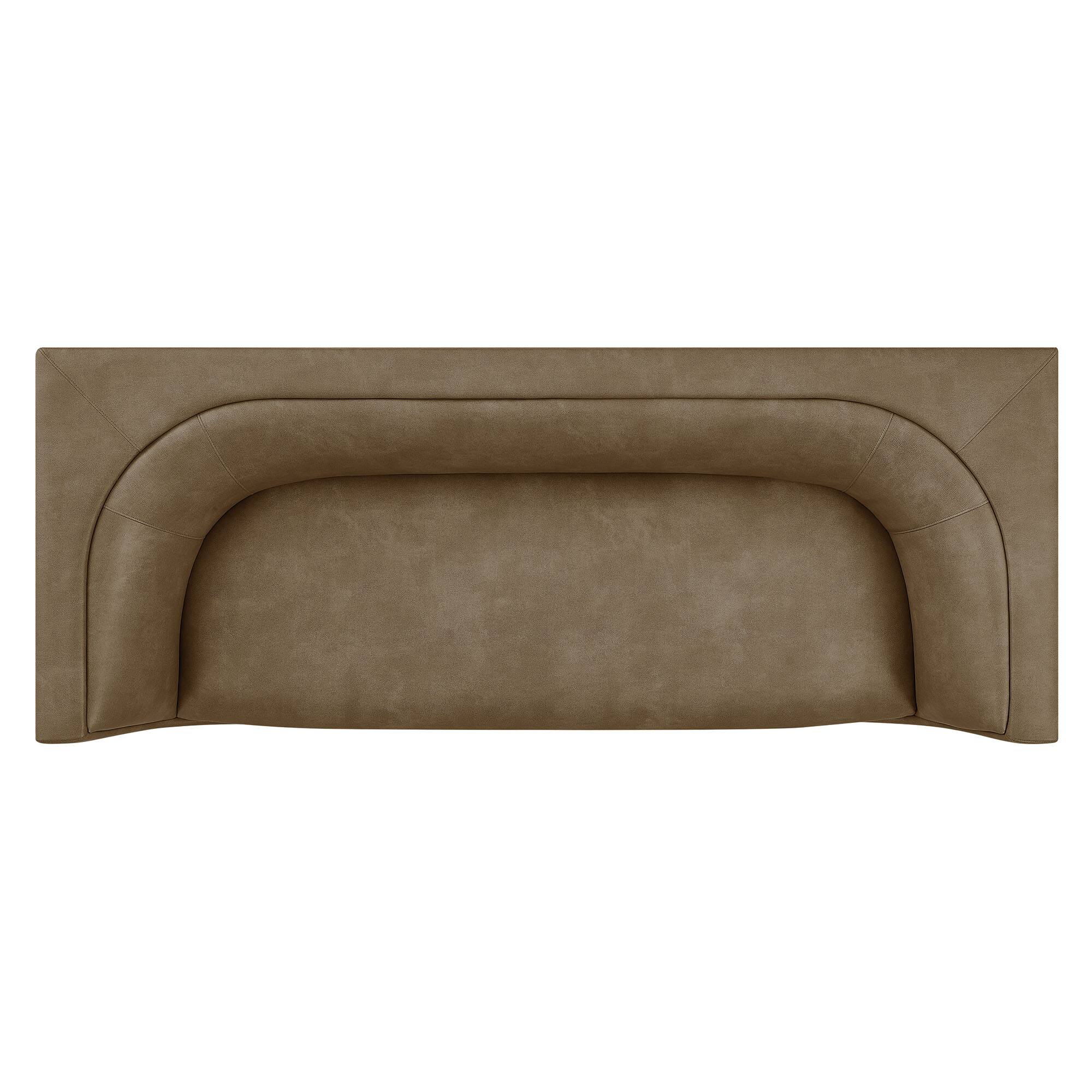 Alt View 7. Modway - Hilda 86" Curved Back Vegan Leather Sofa by Modway - Mushroom.