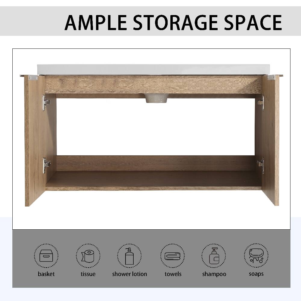 AMPLE STORAGE SPACE

- basket
- tissue
- shower lotion
- towels
- shampoo
- soaps