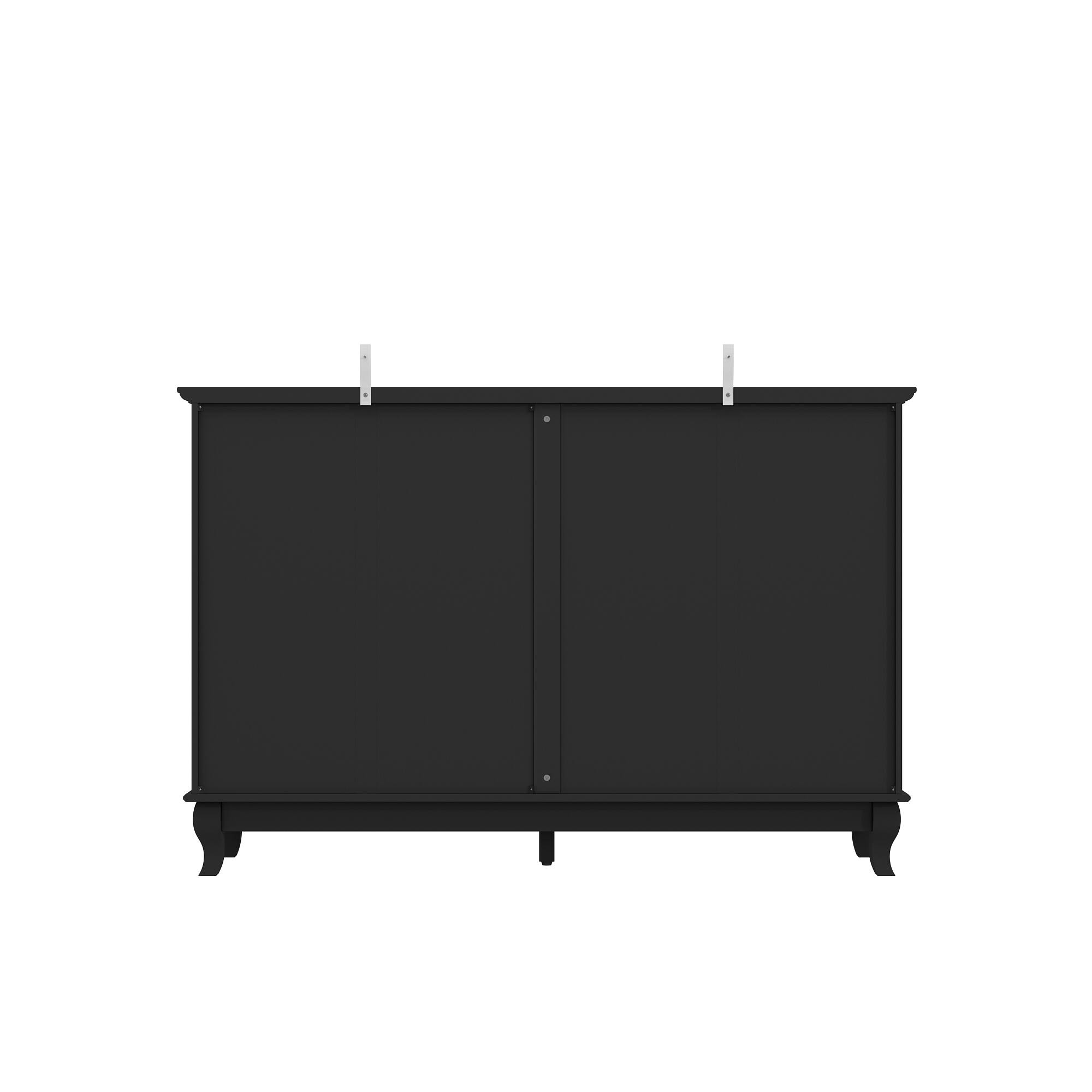 Back. FUFU & GAGA - FUFU&GAGA Multi - Drawer Dresser Chic Storage Chest of Drawers Enduring Appeal - Black.