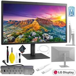 LG - UltraFine 27MD5KL-B 27" 16:9 5K Monitor - CLEANING KIT - 12-Outlets Surge Protector - Thunderbolt Cable - USB-C Cable