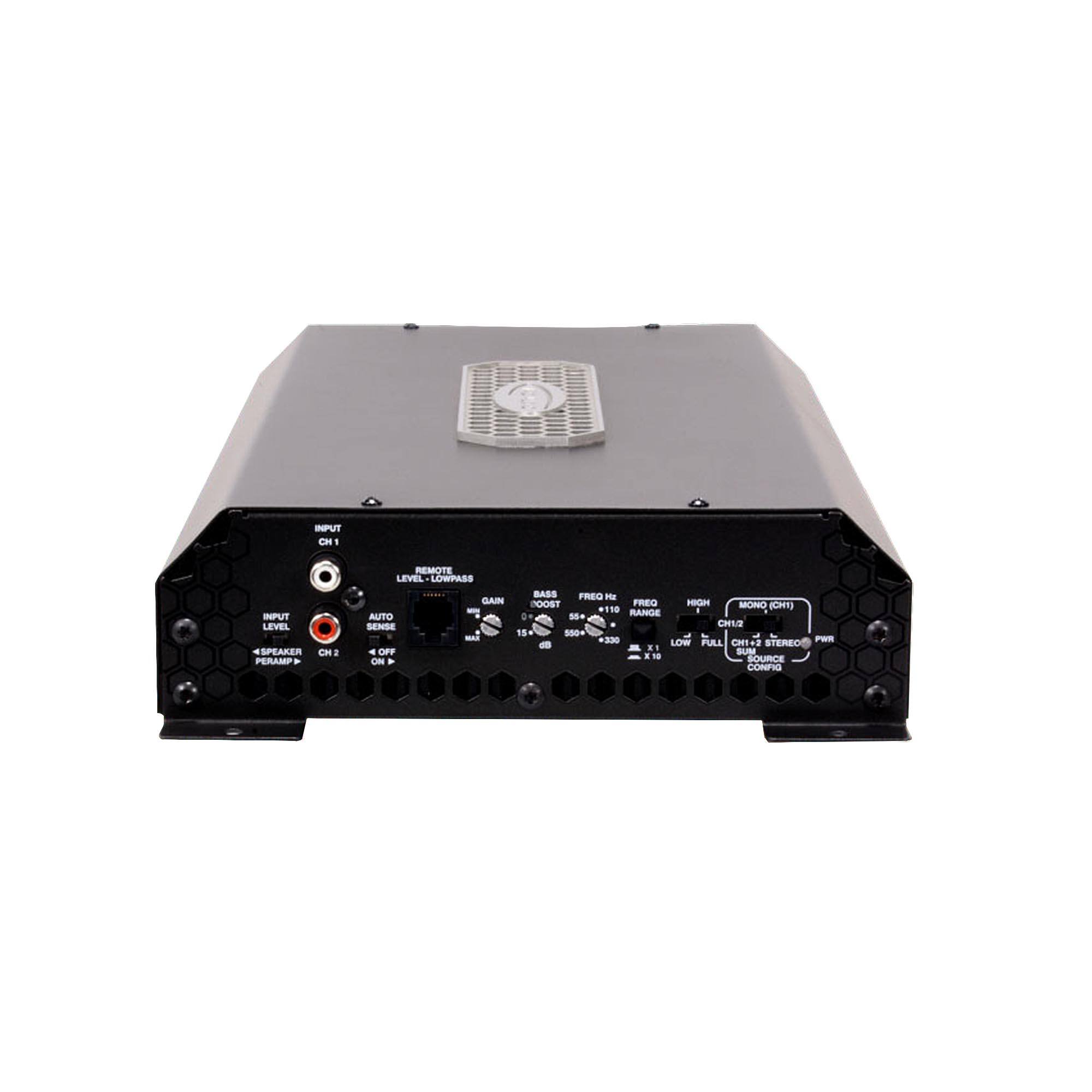 INPUT CH1 - INPUT LEVEL SPEAKER CH1 - PERAMP. REMOTE LEVEL LEVEL-LOWPASS GAIN AUTO SENSE - . OFF - . BASS FREO H DOOST FREO HICM MONO (CH1) RANGE 1 + s. CHLS 16 100-   +330 PE - LOW FUL CH1. STEREO.. SUM .. SOURCE CONFIG