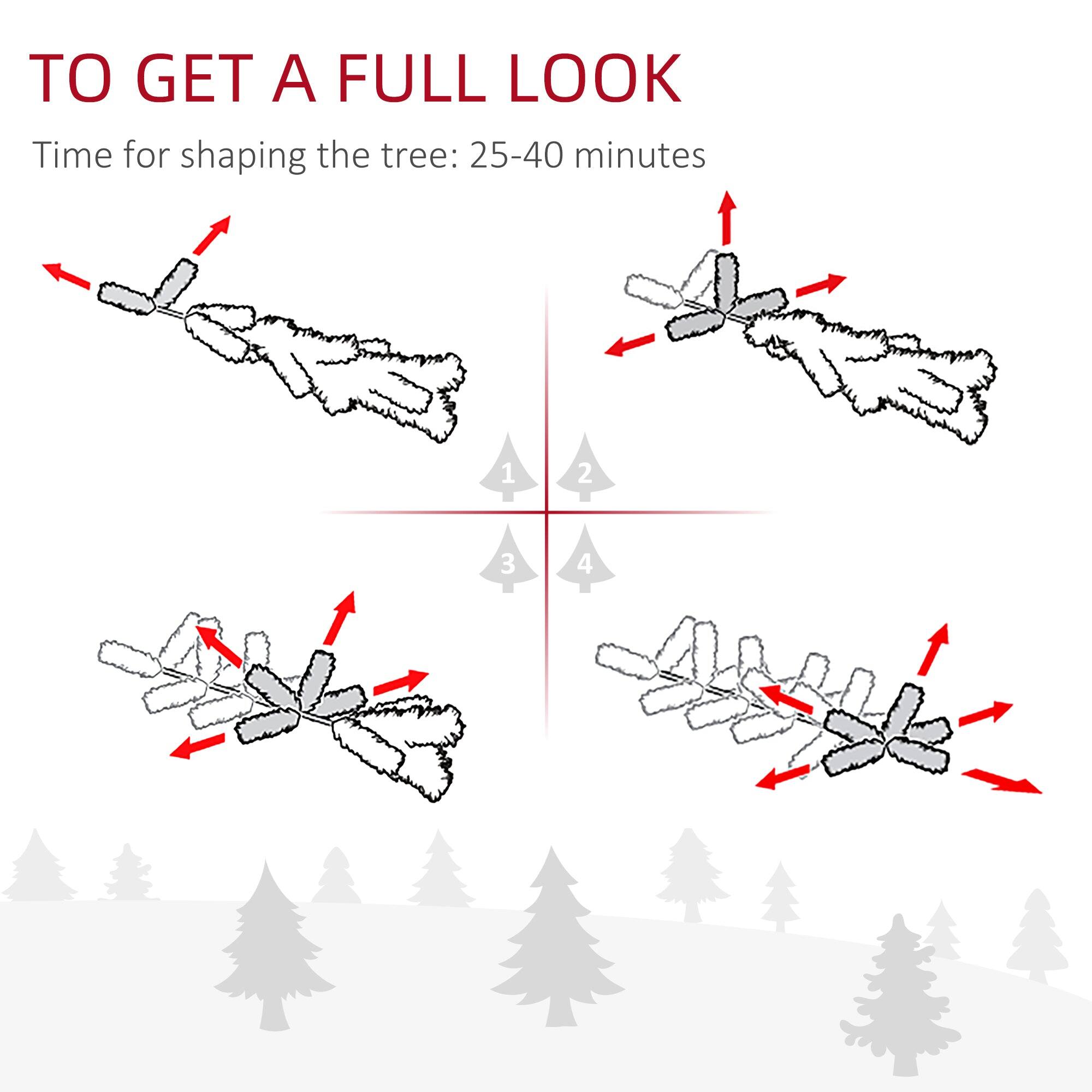 TO GET A FULL LOOK

Time for shaping the tree: 25-40 minutes

1 2
3 4